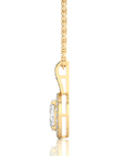 City Night Solitaire Halo Pendant