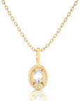 City Night Solitaire Halo Pendant
