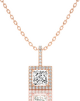City Night Solitaire Halo Pendant