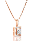City Night Solitaire Halo Pendant