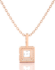 City Night Solitaire Halo Pendant