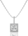 City Night Solitaire Halo Pendant