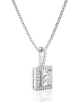 City Night Solitaire Halo Pendant