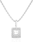 City Night Solitaire Halo Pendant