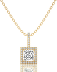City Night Solitaire Halo Pendant
