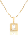 City Night Solitaire Halo Pendant