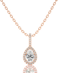 City Night Solitaire Halo Pendant