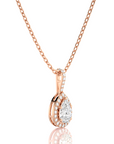 City Night Solitaire Halo Pendant