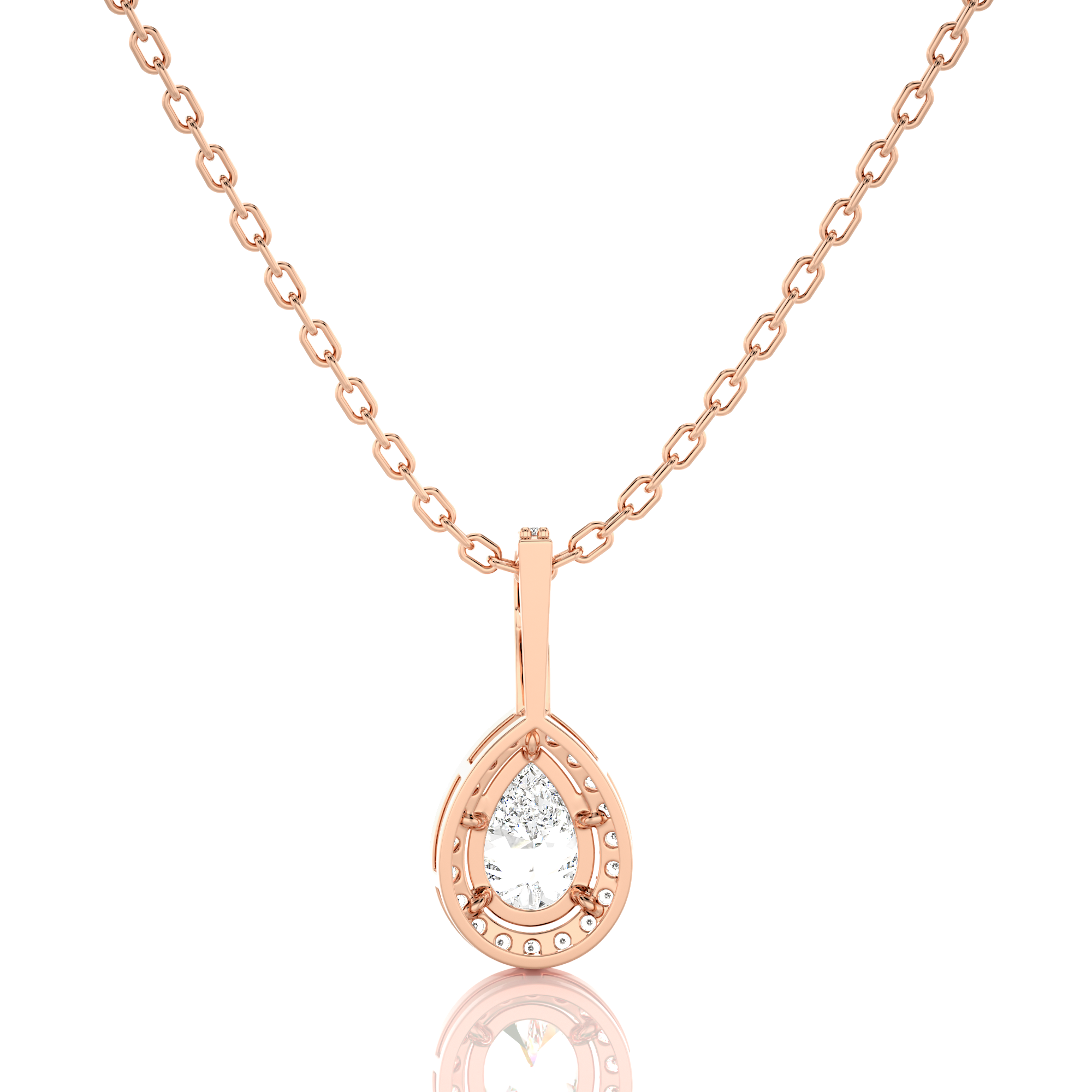 City Night Solitaire Halo Pendant