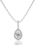 City Night Solitaire Halo Pendant