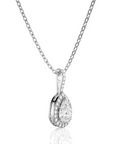 City Night Solitaire Halo Pendant