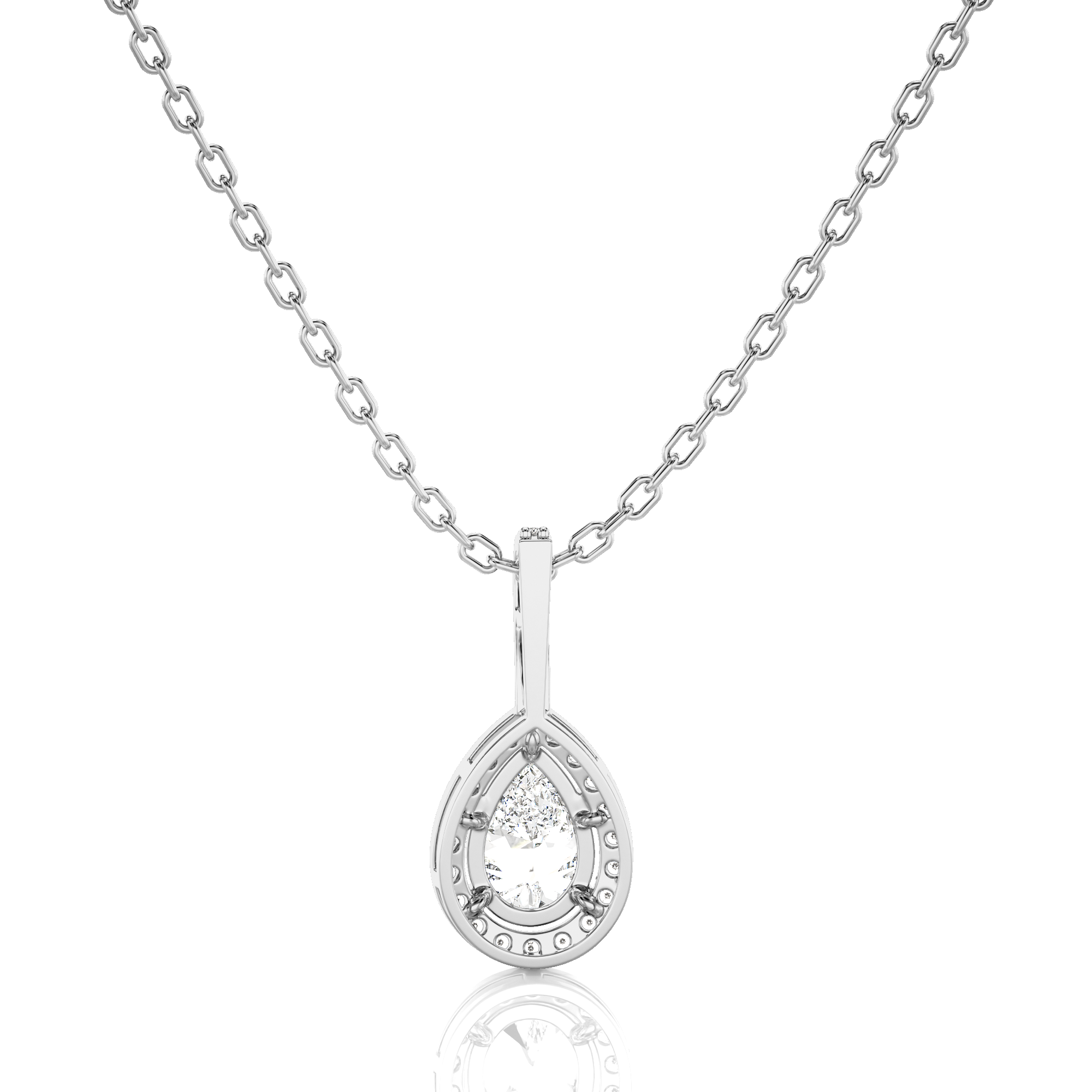 City Night Solitaire Halo Pendant