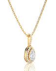 City Night Solitaire Halo Pendant