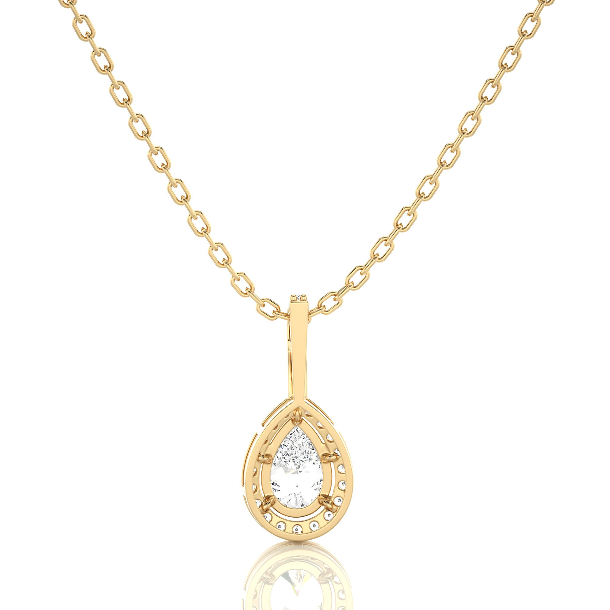 City Night Solitaire Halo Pendant