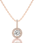 City Night Solitaire Halo Pendant