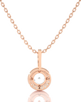 City Night Solitaire Halo Pendant
