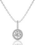City Night Solitaire Halo Pendant