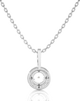 City Night Solitaire Halo Pendant