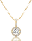 City Night Solitaire Halo Pendant