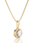 City Night Solitaire Halo Pendant