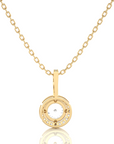 City Night Solitaire Halo Pendant