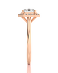 Exquisite Aura Halo Diamond Engagement Ring