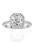 Exquisite Aura Halo Diamond Engagement Ring
