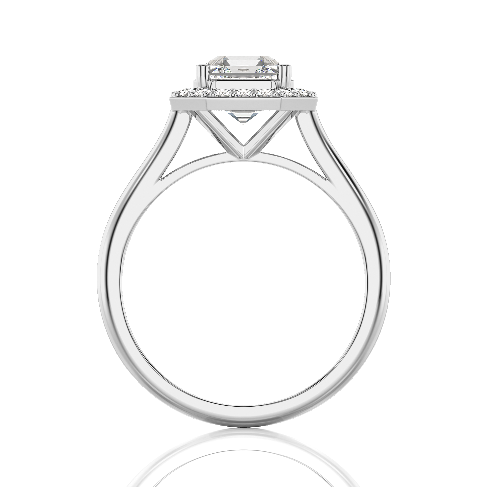 Exquisite Aura Halo Diamond Engagement Ring