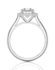 Exquisite Aura Halo Diamond Engagement Ring