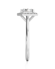 Exquisite Aura Halo Diamond Engagement Ring