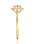 Exquisite Aura Halo Diamond Engagement Ring