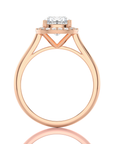 Exquisite Aura Halo Diamond Engagement Ring