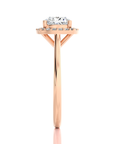 Exquisite Aura Halo Diamond Engagement Ring