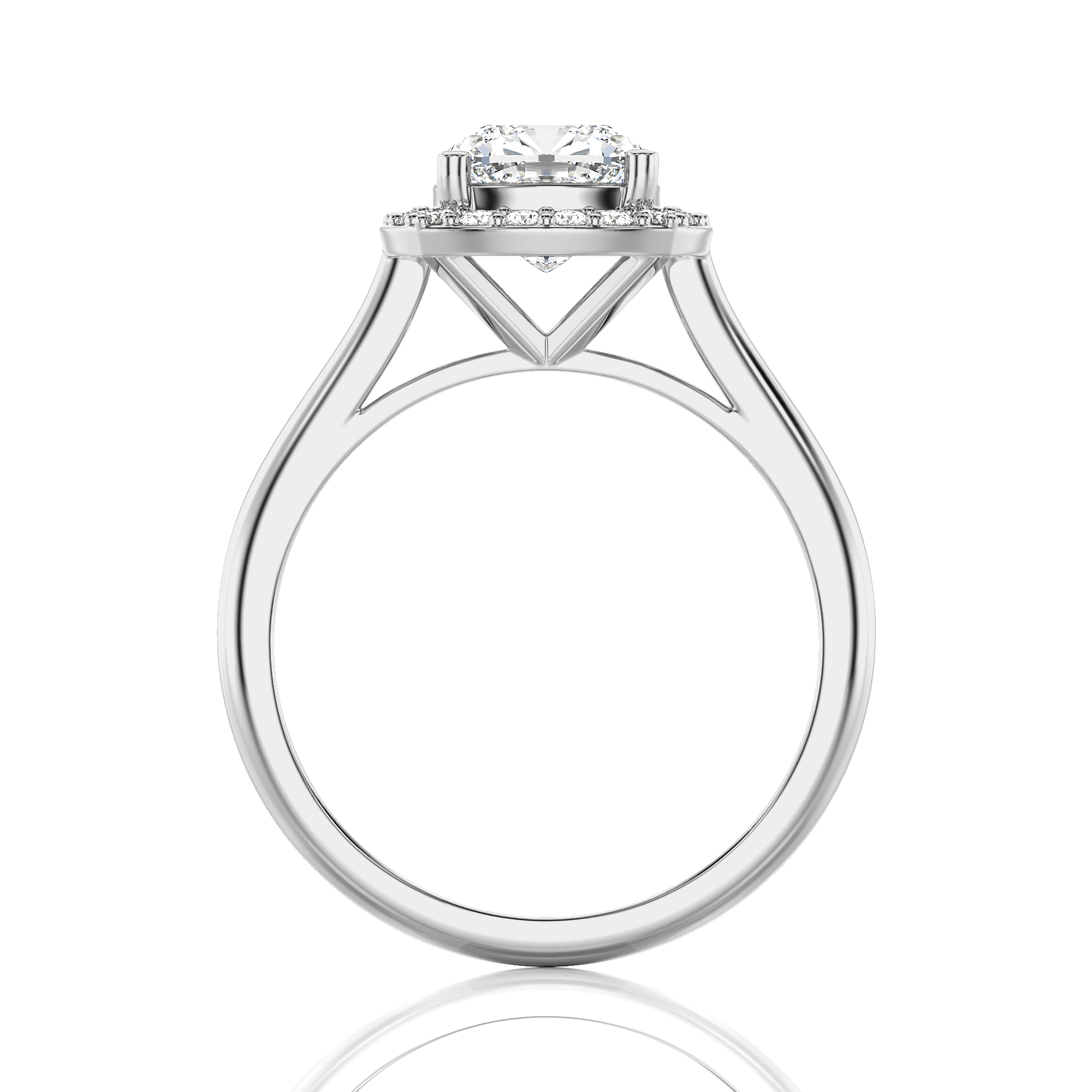 Exquisite Aura Halo Diamond Engagement Ring