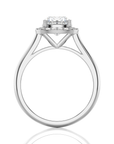 Exquisite Aura Halo Diamond Engagement Ring