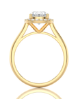 Exquisite Aura Halo Diamond Engagement Ring