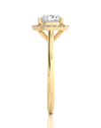 Exquisite Aura Halo Diamond Engagement Ring