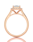 Exquisite Aura Halo Diamond Engagement Ring