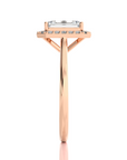 Exquisite Aura Halo Diamond Engagement Ring