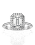 Exquisite Aura Halo Diamond Engagement Ring