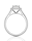Exquisite Aura Halo Diamond Engagement Ring