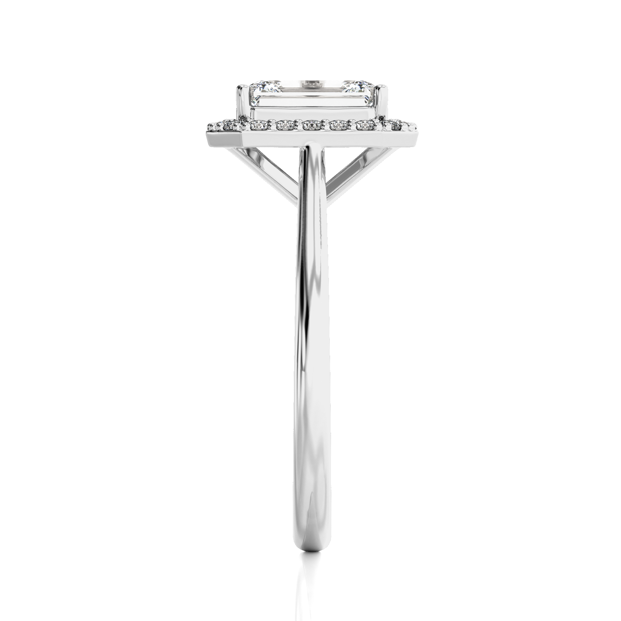 Exquisite Aura Halo Diamond Engagement Ring