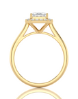 Exquisite Aura Halo Diamond Engagement Ring
