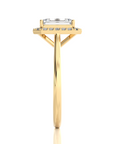Exquisite Aura Halo Diamond Engagement Ring