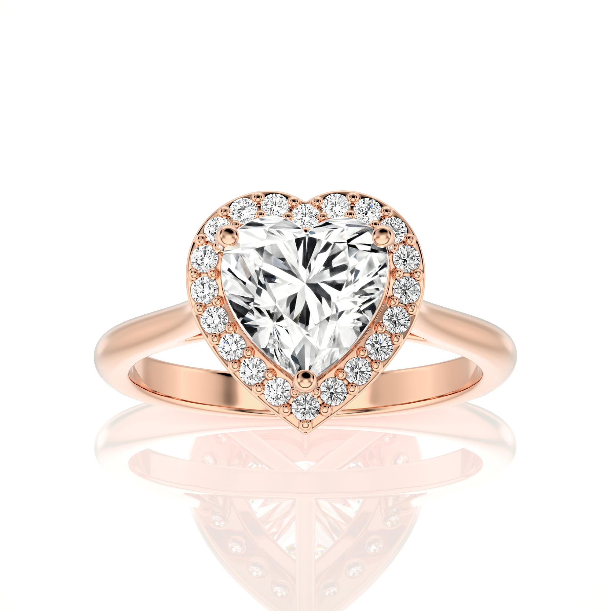 Exquisite Aura Halo Diamond Engagement Ring