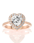 Exquisite Aura Halo Diamond Engagement Ring