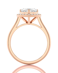 Exquisite Aura Halo Diamond Engagement Ring