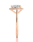 Exquisite Aura Halo Diamond Engagement Ring
