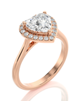 Exquisite Aura Halo Diamond Engagement Ring