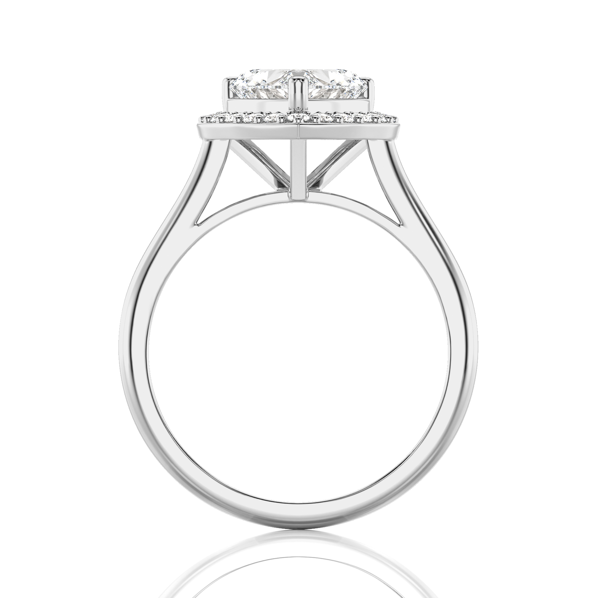 Exquisite Aura Halo Diamond Engagement Ring